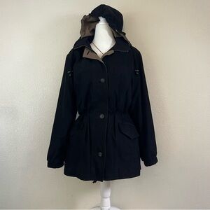 Gallery Black Utility Jacket with Hood